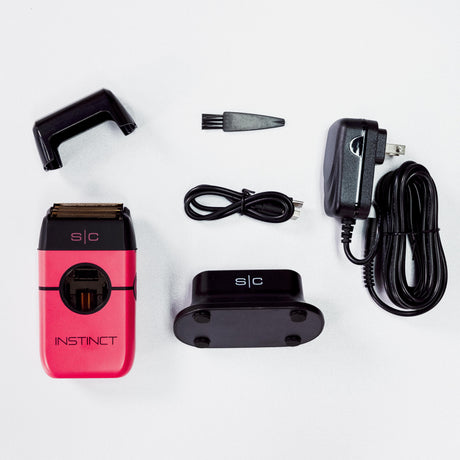 StyleCraft Instinct Metal Cordless Double Foil Shaver with In2 Vector Motor Intuitive Torque Control pink