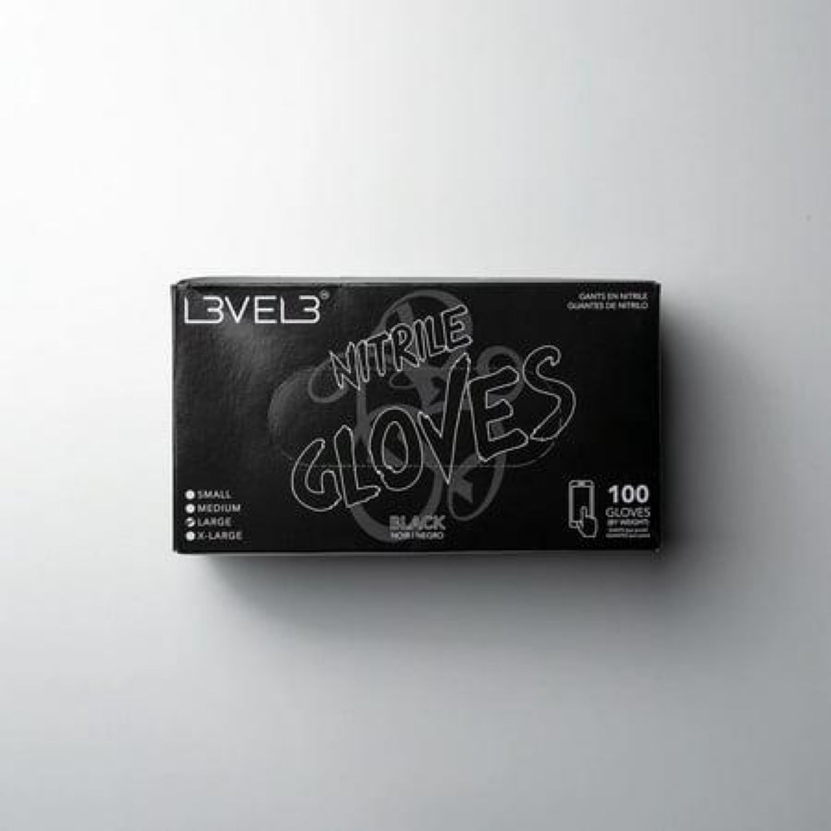 L3VEL3 Black Nitrile Gloves Gloves L