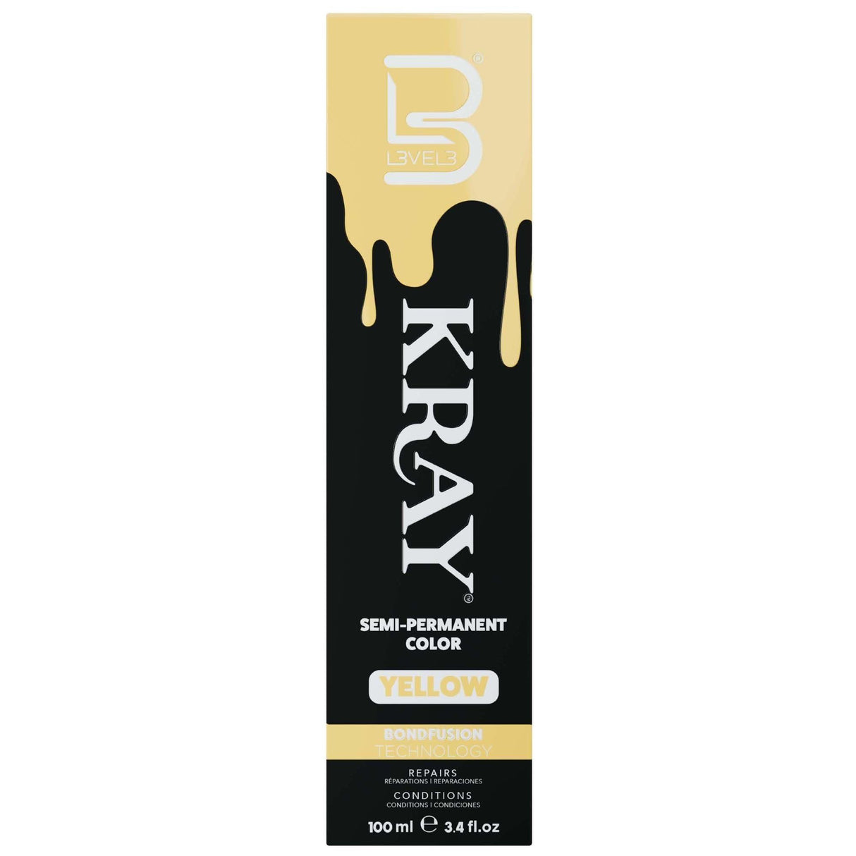 Level 3 Semi Permanent Hair Color YELLOW