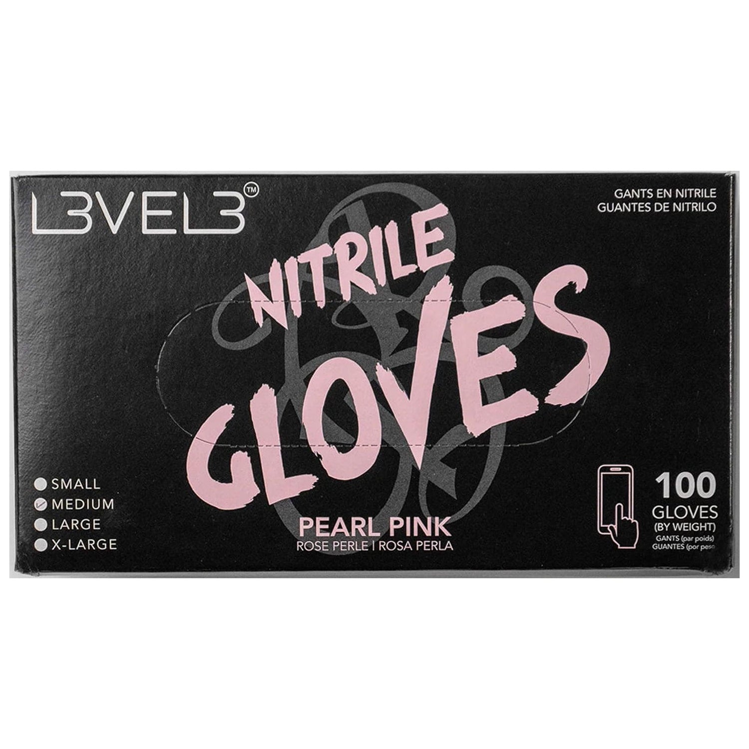 Professional Nitrile Gloves pear pink M
