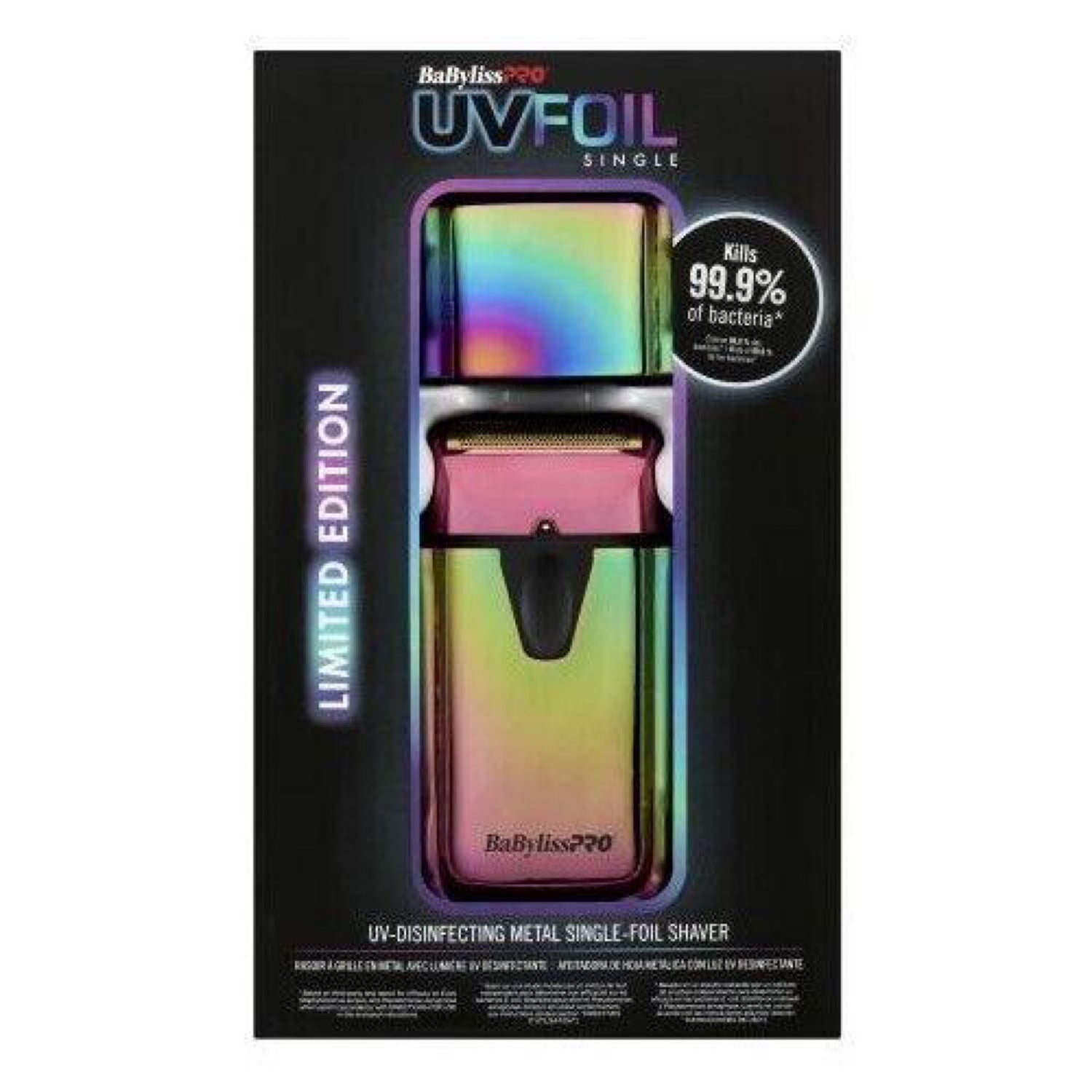Babylisspro UVFOIL Iridescent UV-Disinfecting Metal Single-Foil Shaver | FXLFS1R