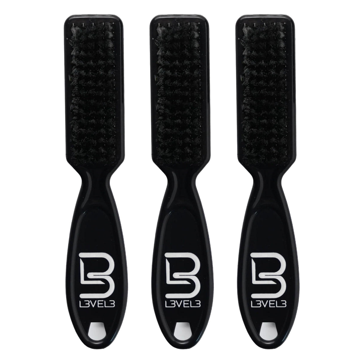 Level 3 3 pc Fade Brush Set - Barber Brush Kit for Fades and Lineups - Essential Barber Tool
