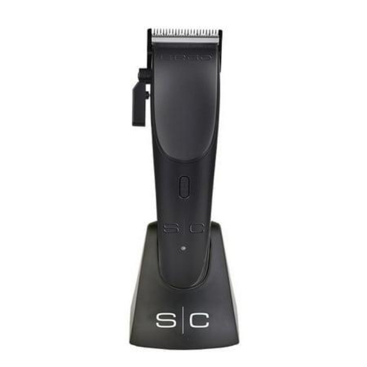 StyleCraft Ergo Professional Microchipped Magnetic Clipper with 5 Guards, Charging Stand, and 3 Customizable Colored Lids (Black, Pink