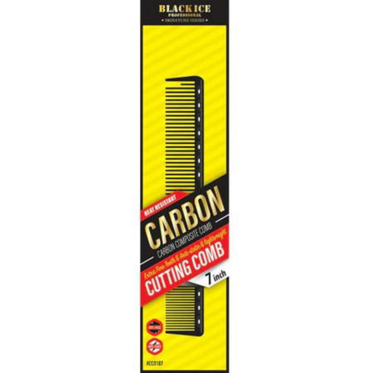 Black Ice Professional Barber Comb 9 inch