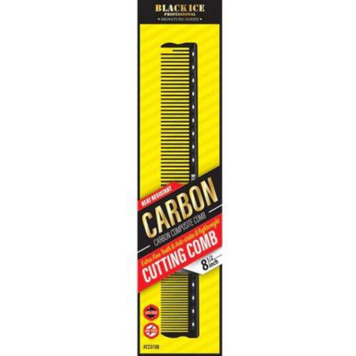 Black Ice Professional Cutting Comb 8 1/2 Inch