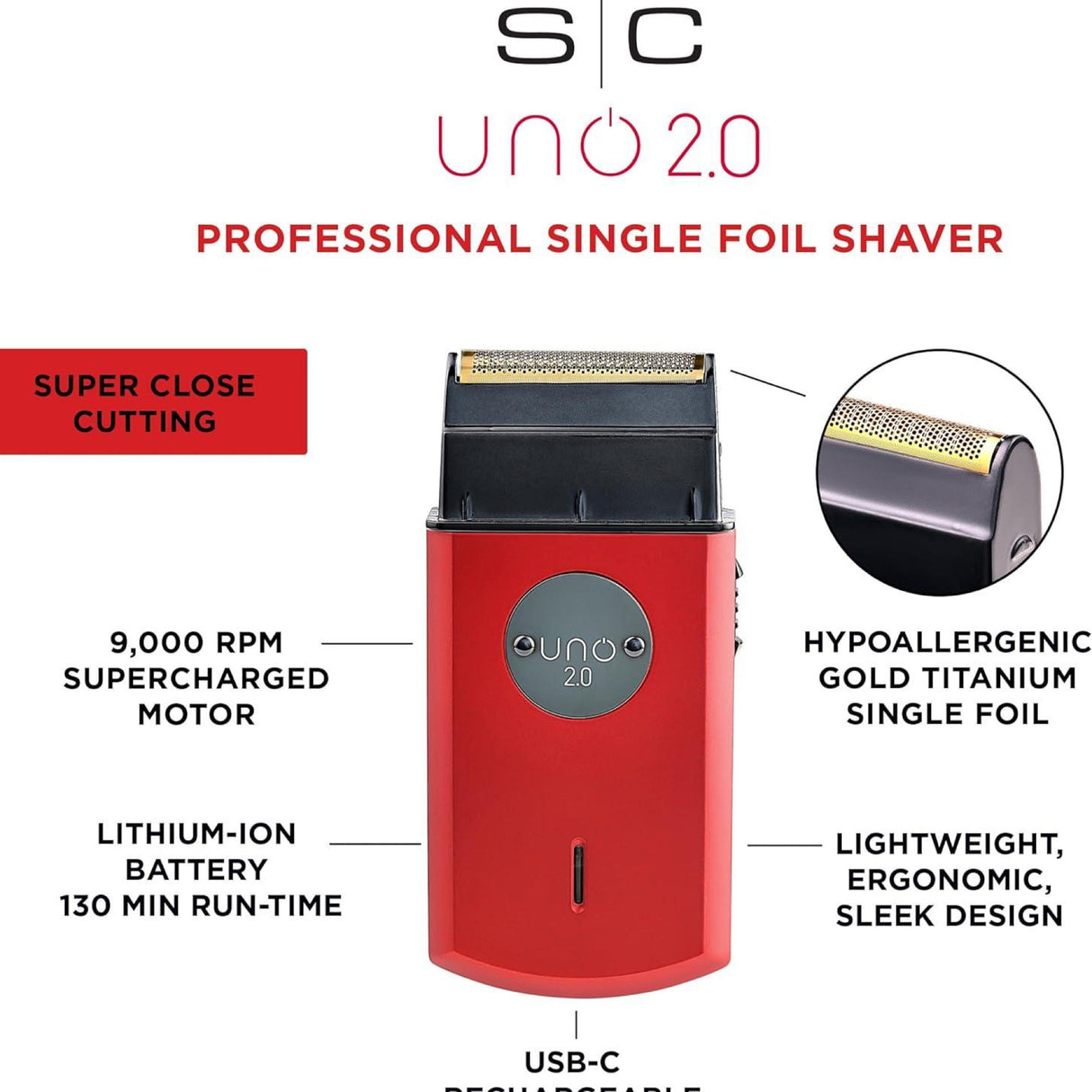 StyleCraft Uno 2.0 Cordless Men S Shaver with Single Foil