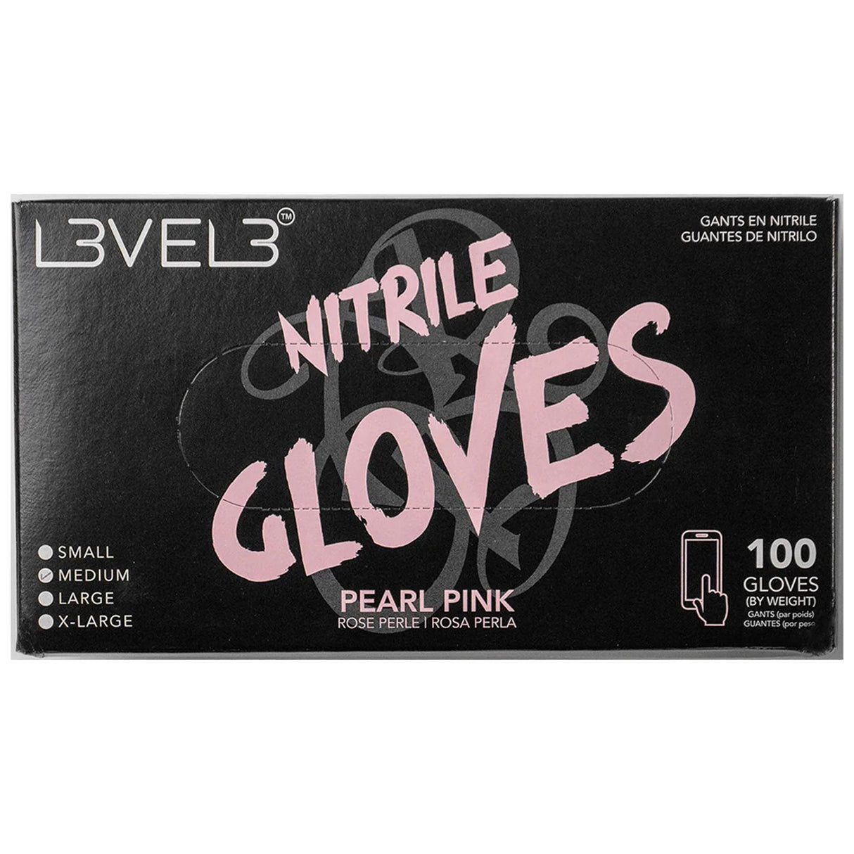 Professional Nitrile Gloves pear pink L