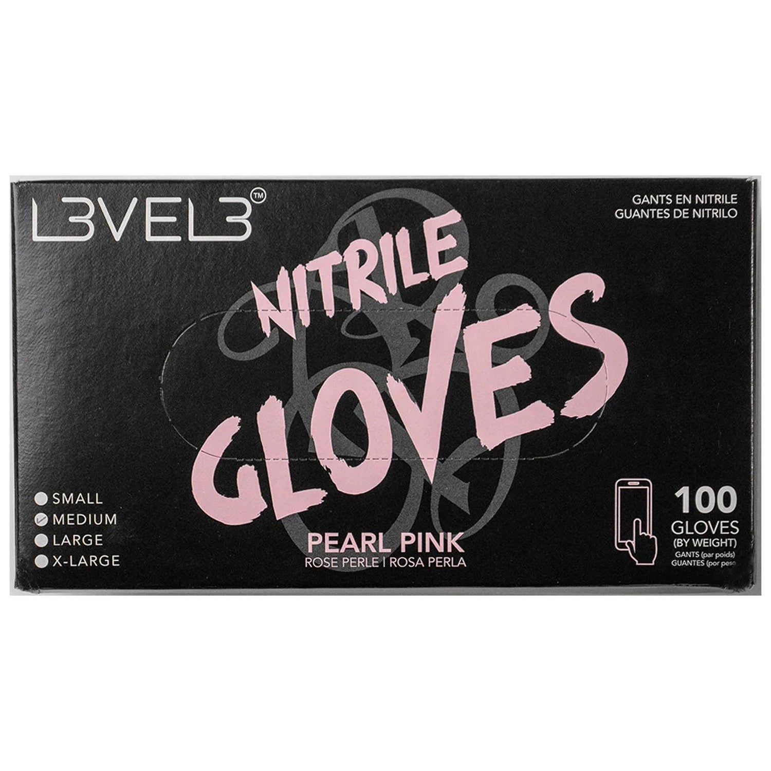Professional Nitrile Gloves pear pink L