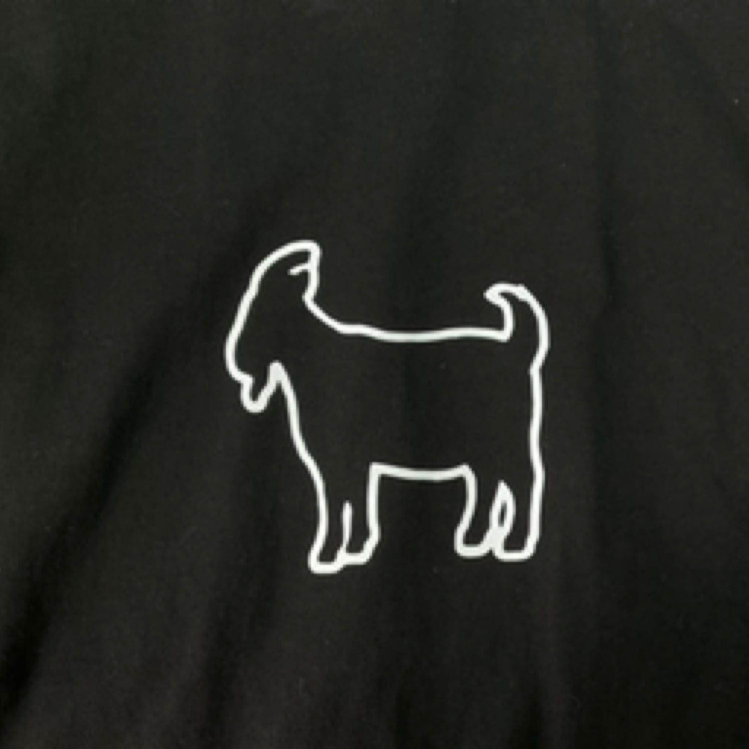 Goat Black T-shirt White Goat Logo