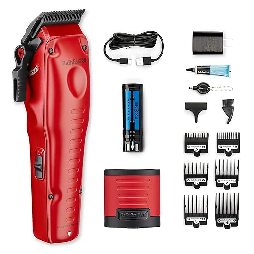Babylisspro Fxone Lo-ProFX Interchangeable Battery Cordless Hair Clipper red