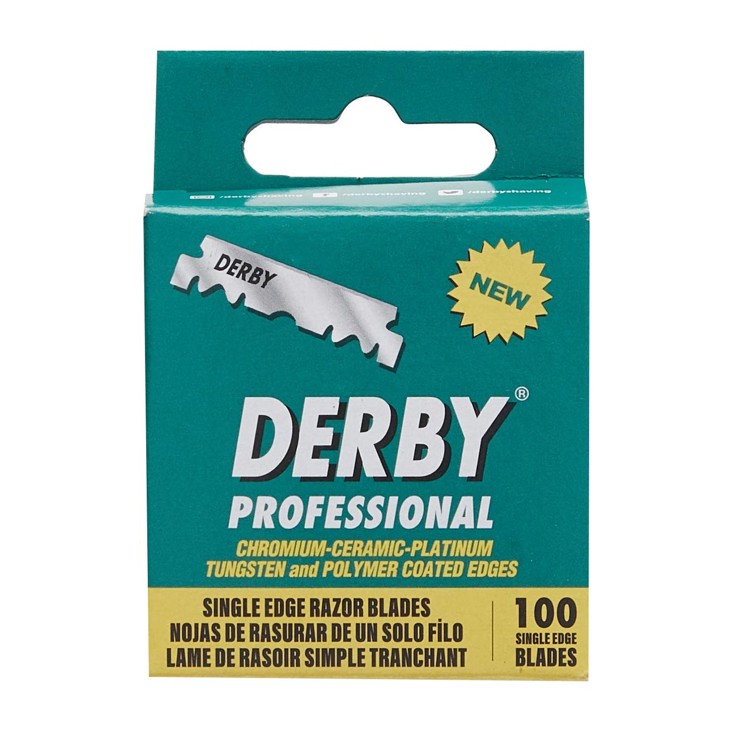 DERBY Professional 100 Single Edge Razor Blades