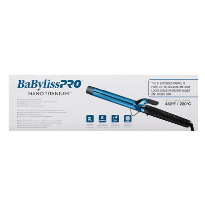 BaBylissPRO Nano Titanium Professional Curling Iron with Extended Barrel