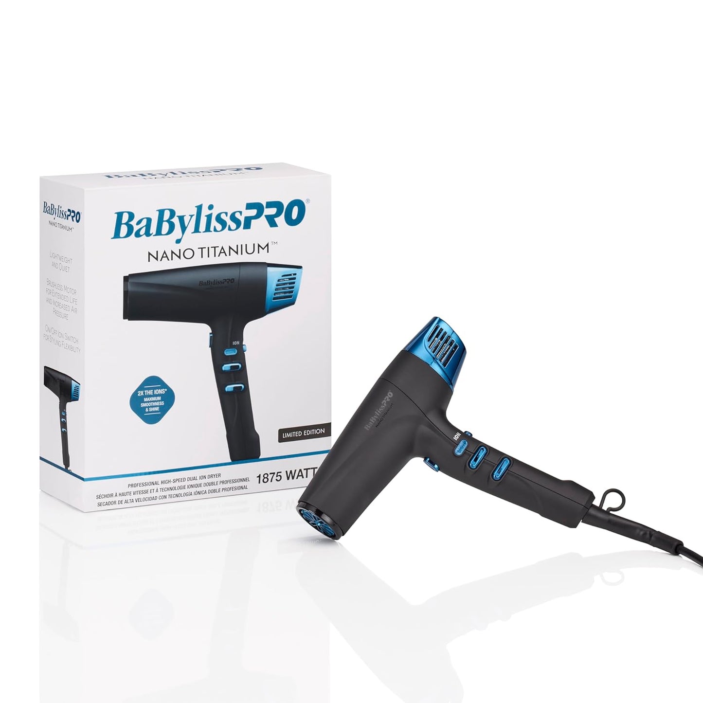 BaBylissPRO Nano Titanium Hair Dryer - 1875 Watt Blow Dryer