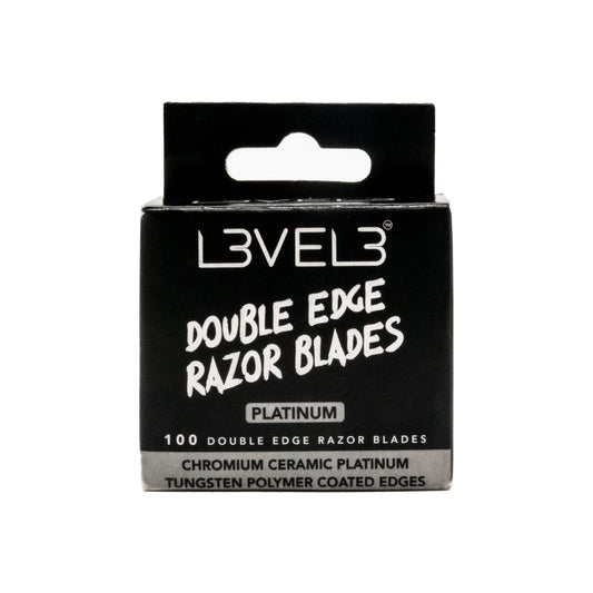 L3VEL3 Double Edge Razor Blades Platinum 100 Ct