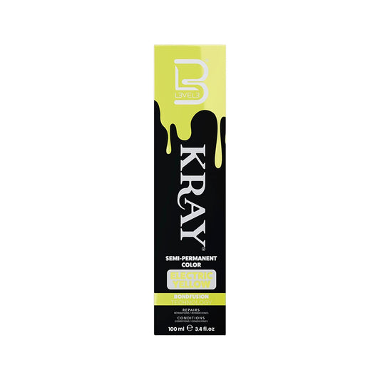 L3VEL3 KRAY Semi Permanent Hair Color 3.4 Fl Oz - Electric Yellow