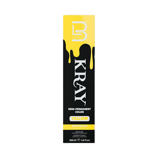 L3VEL3 KRAY Semi Permanent Hair Color 3.4 Fl Oz - Yellow