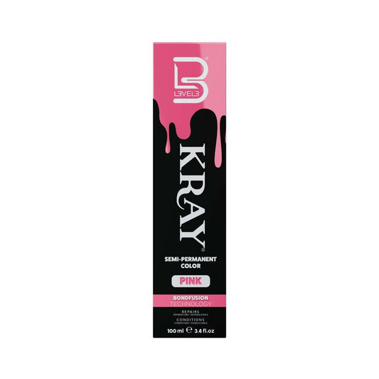 L3VEL3 KRAY Semi Permanent Hair Color 3.4 Fl Oz - Pink