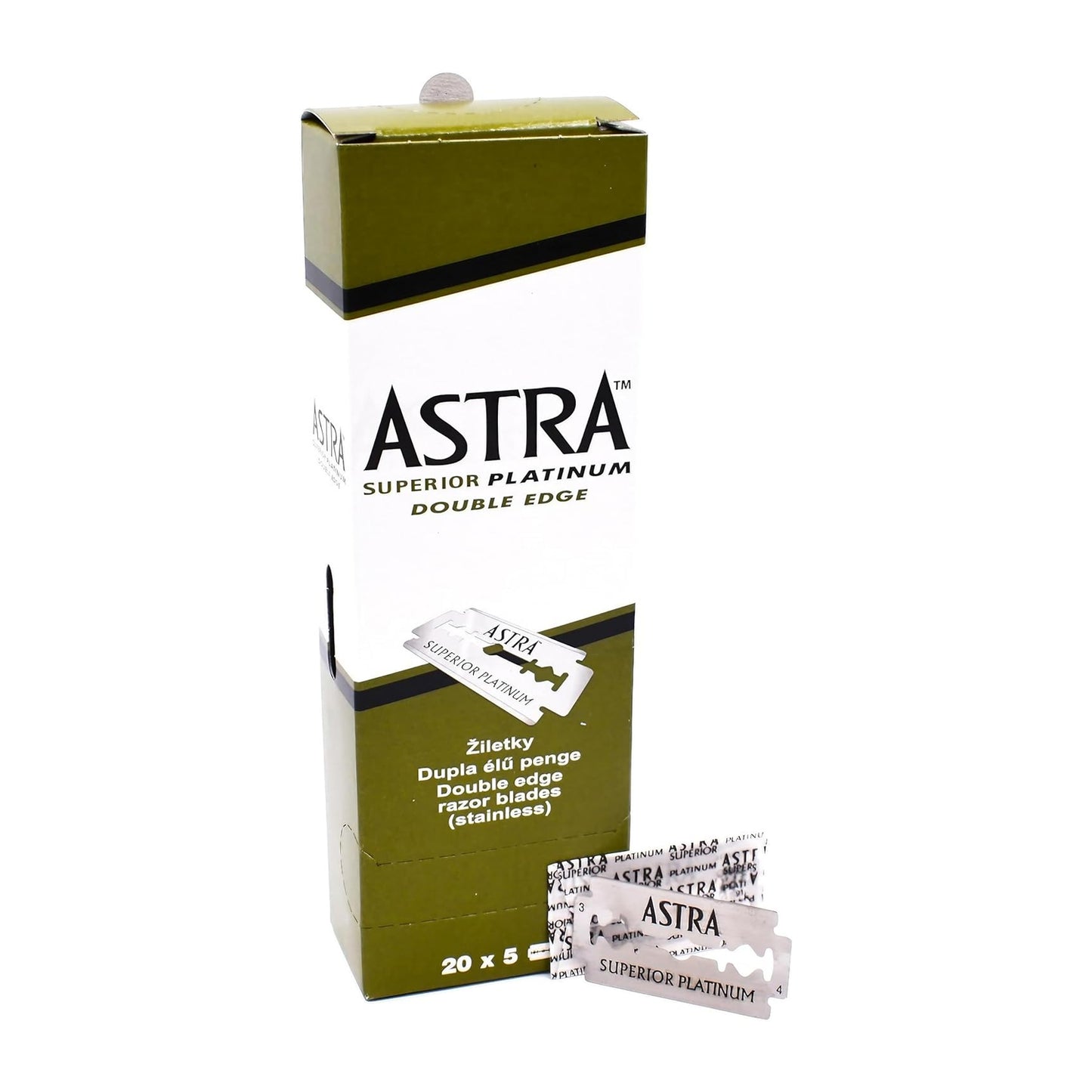 ASTRA Platinum Double Edge Safety Razor Blades,100 Blades