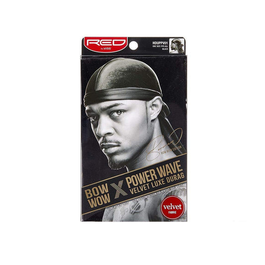 RED Bow Wow Power Wave Velvet Luxe Durag - Black