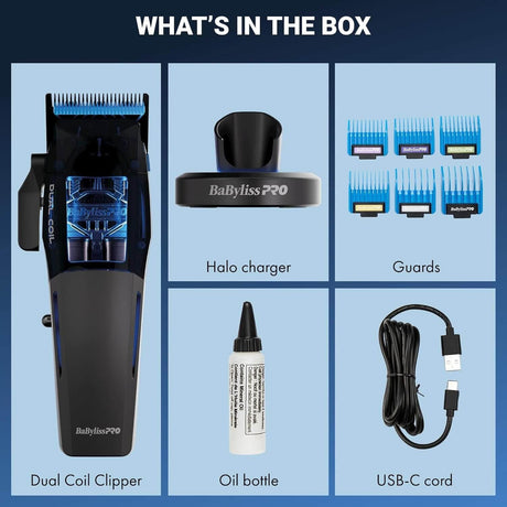 Babylisspro Dual Coil Clipper; Professional Hair Clipper, All‐‐metal Housing, Precision Cutting Performance
