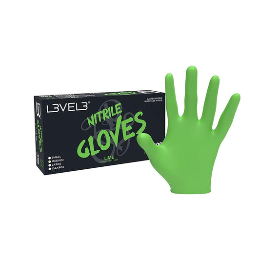 L3VEL3 Nitrile Gloves - Lime