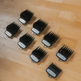 Wahl Professional Premium Black Cutting Guides 8 pack from  #1 to #8 - 1/8" to 1"
