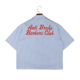 Pinstripe Hair Mechanic Smock - Blue