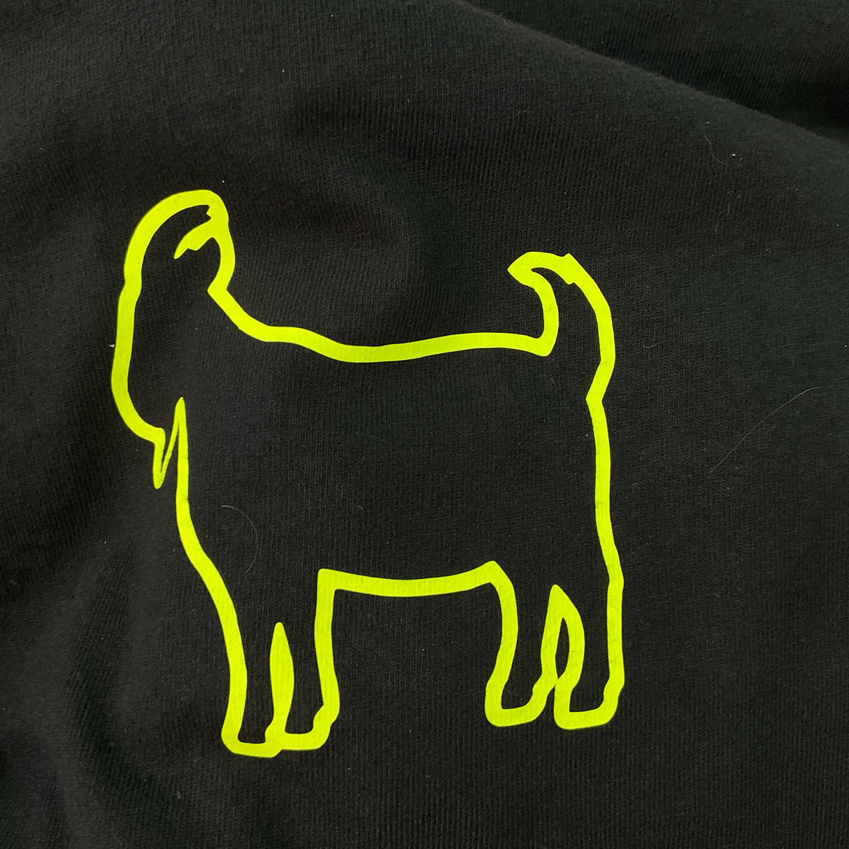 Goat Black T-shirt Neon Green Goat Logo