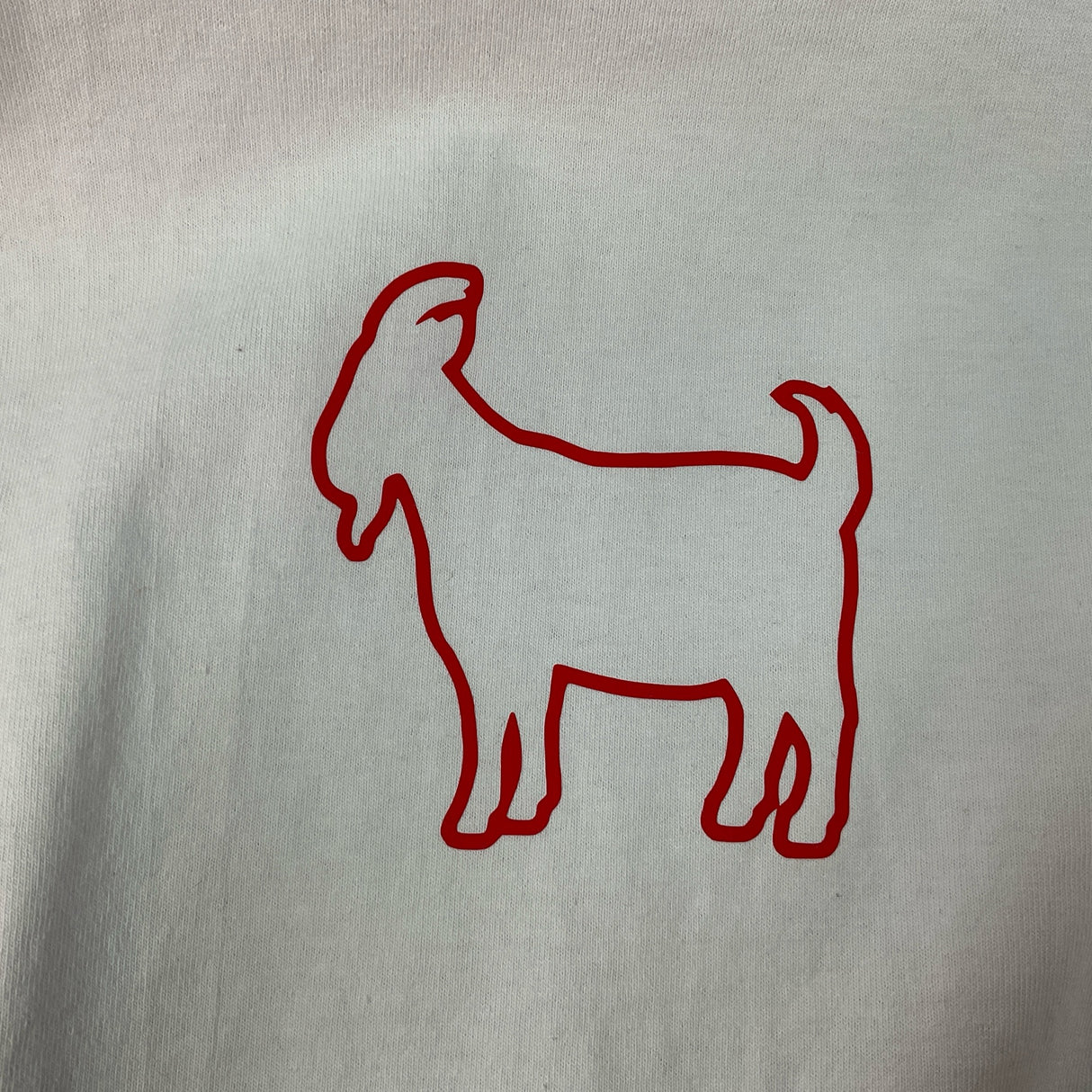 Goat White T-shirt Red Goat Logo