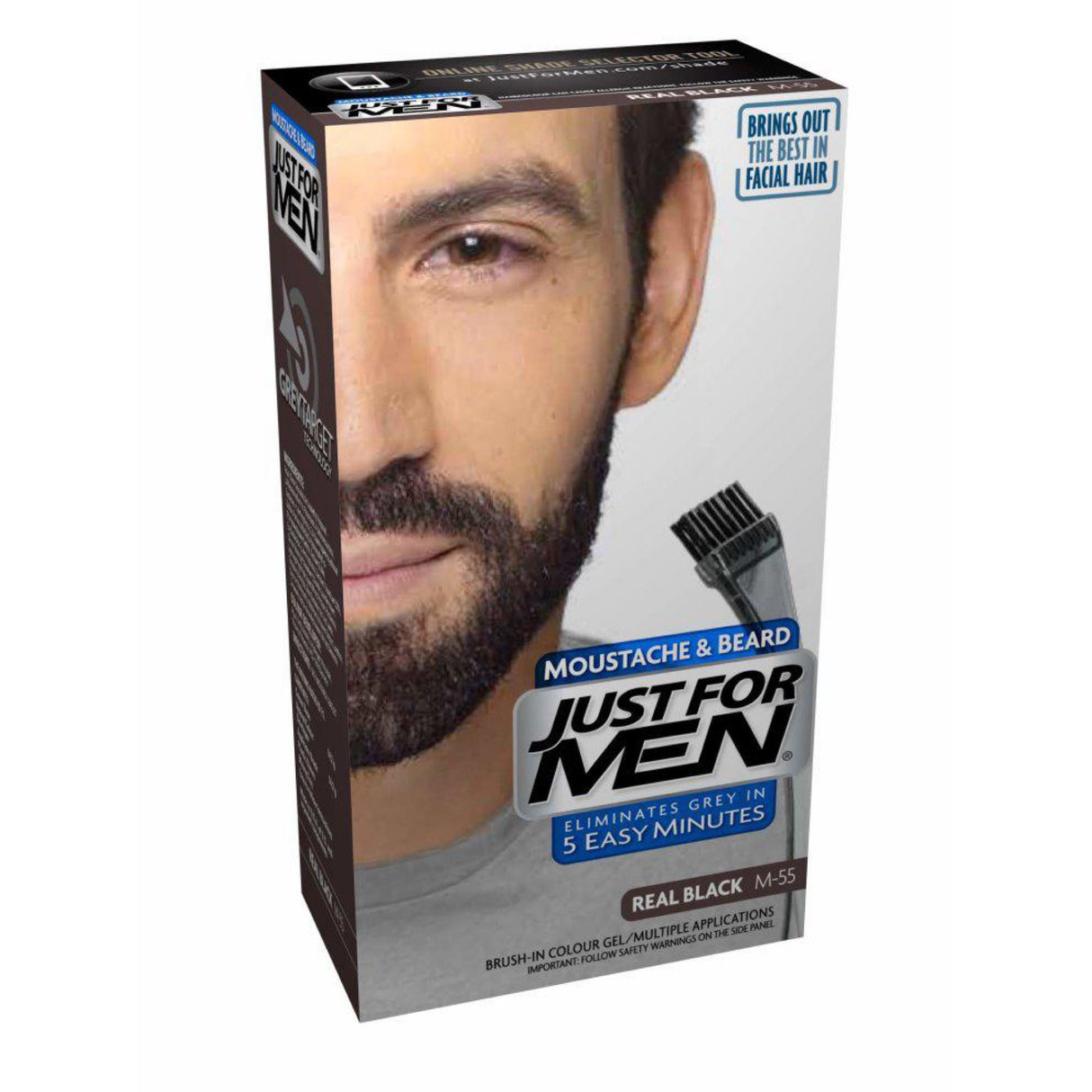 Just For Men Color Gel Mustache & Beard M-55 Real Black