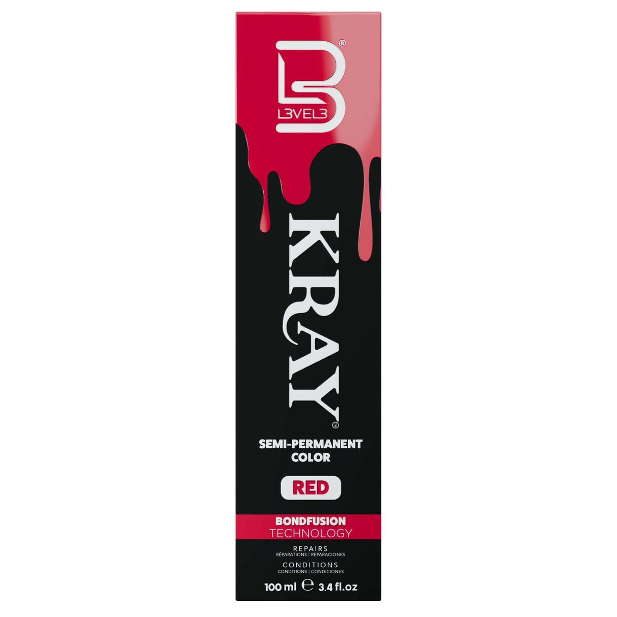 Level 3 Semi Permanent Hair Color RED