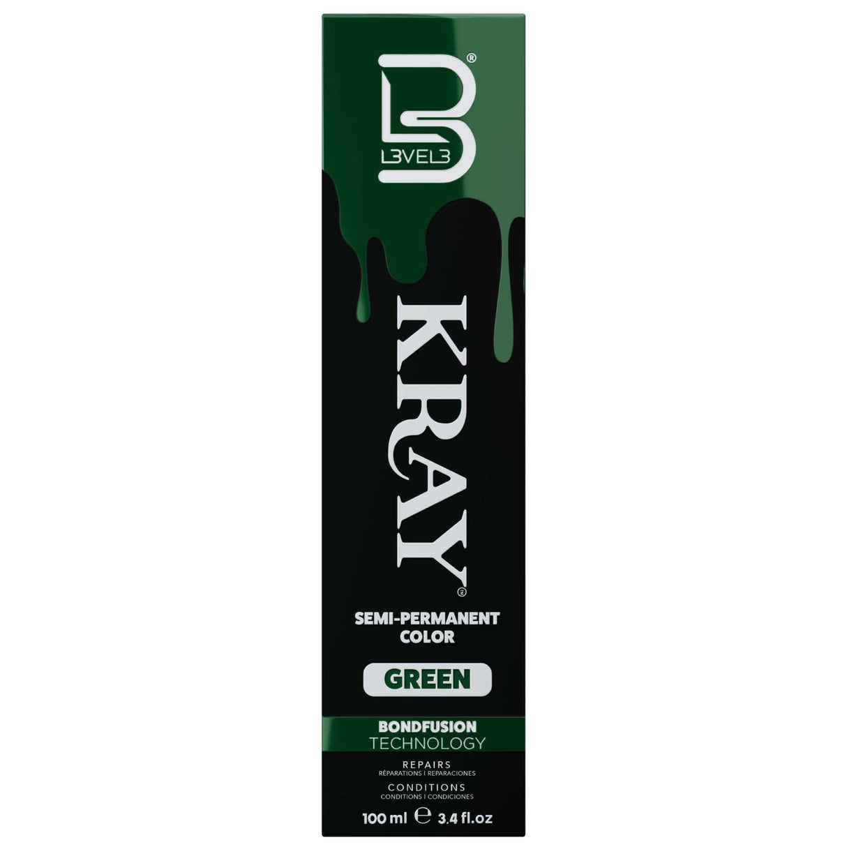 Level 3 Semi Permanent Hair Color GREEN