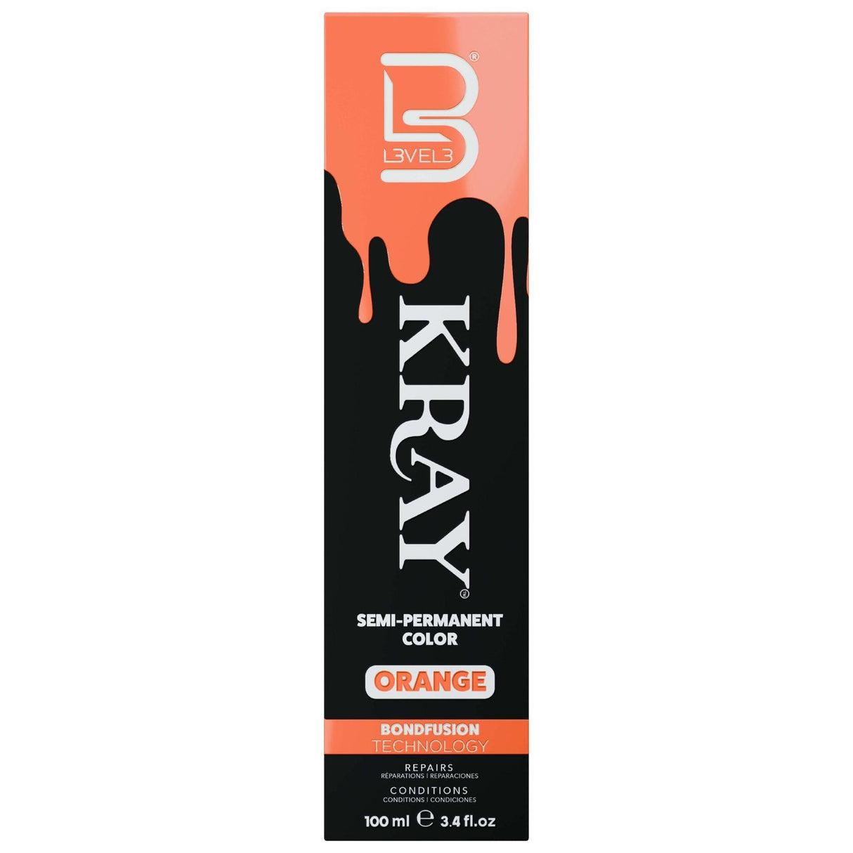 Level 3 Semi Permanent Hair Color ORANGE