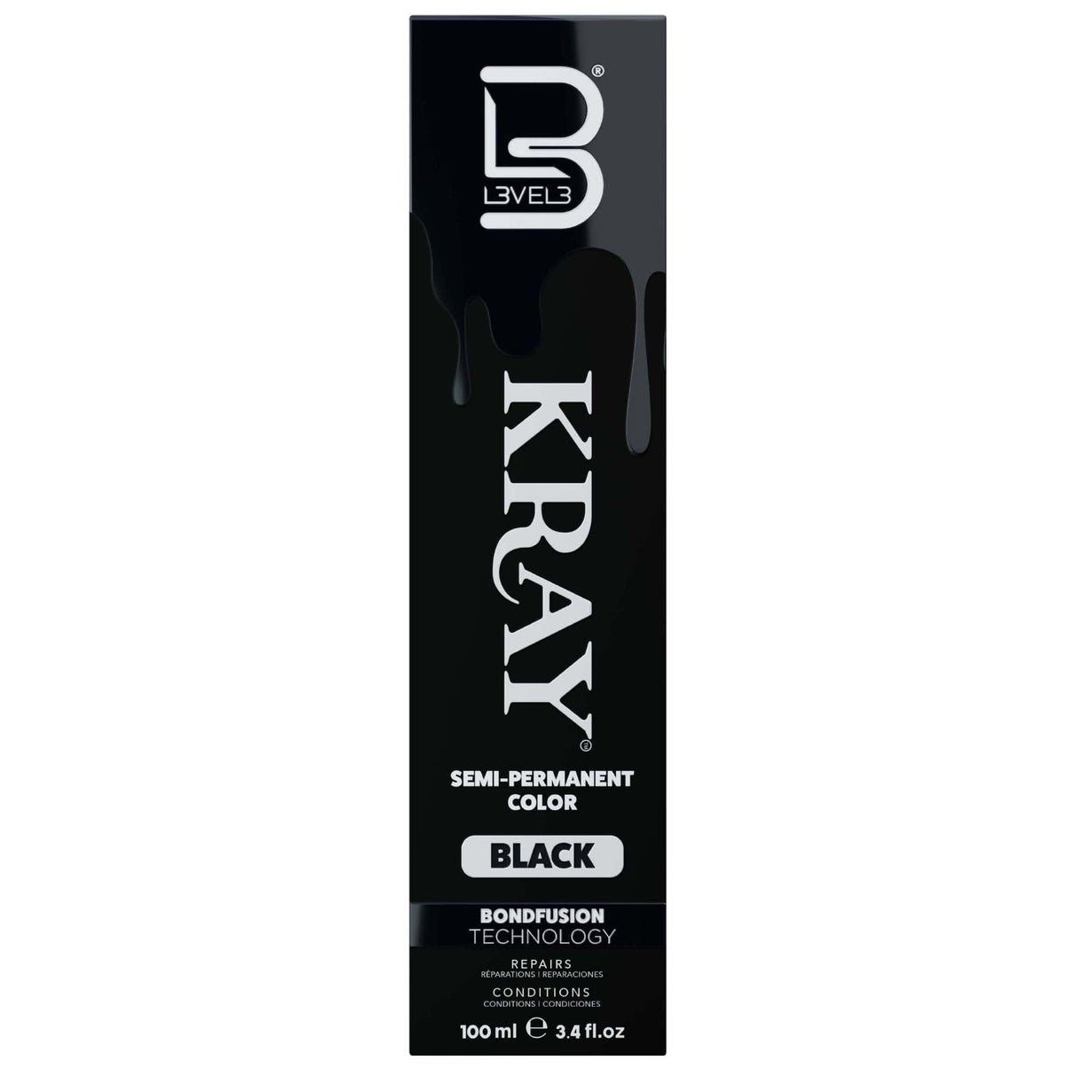 Level 3 Semi Permanent Hair Color BLACK