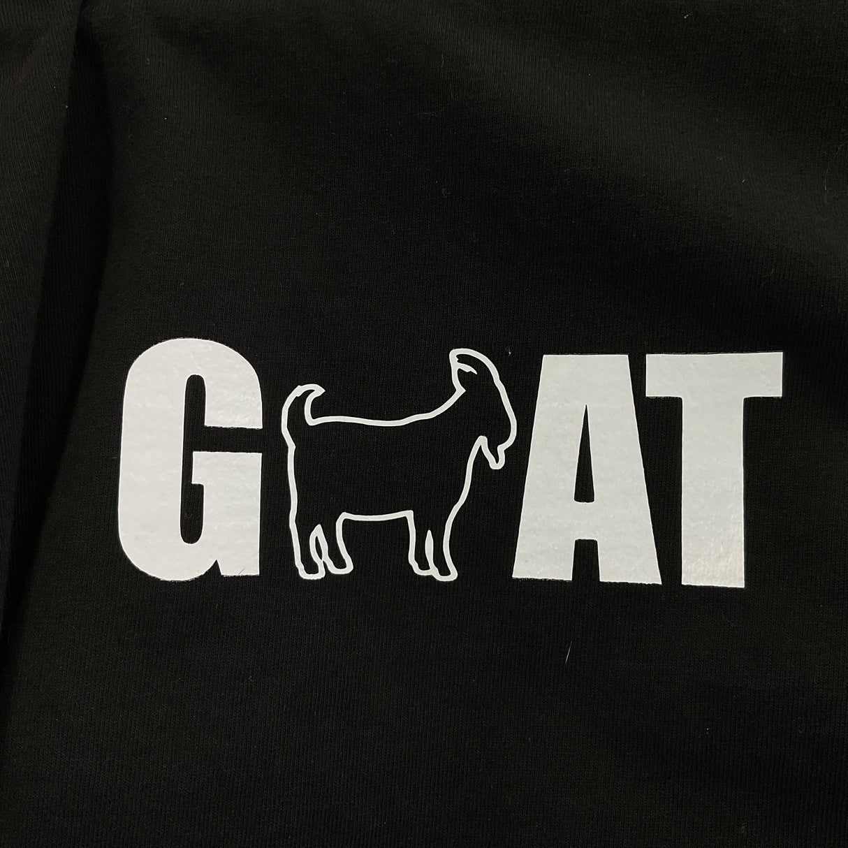 Goat Black T-shirt White Goat Lettering