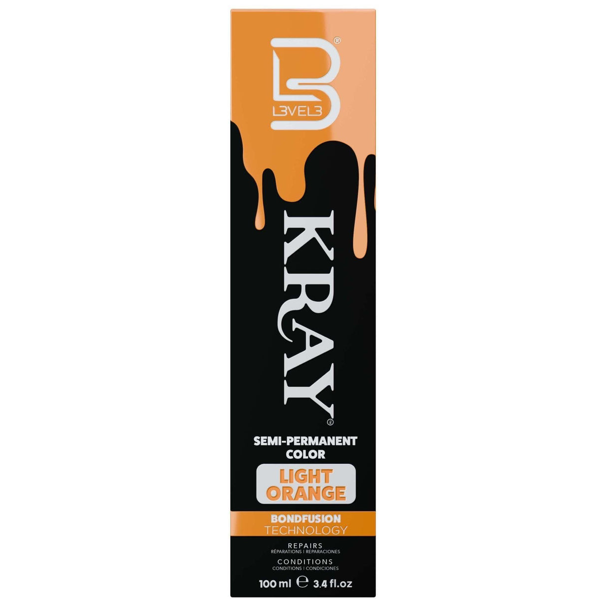 Level 3 Semi Permanent Hair Color LIGHT ORANGE