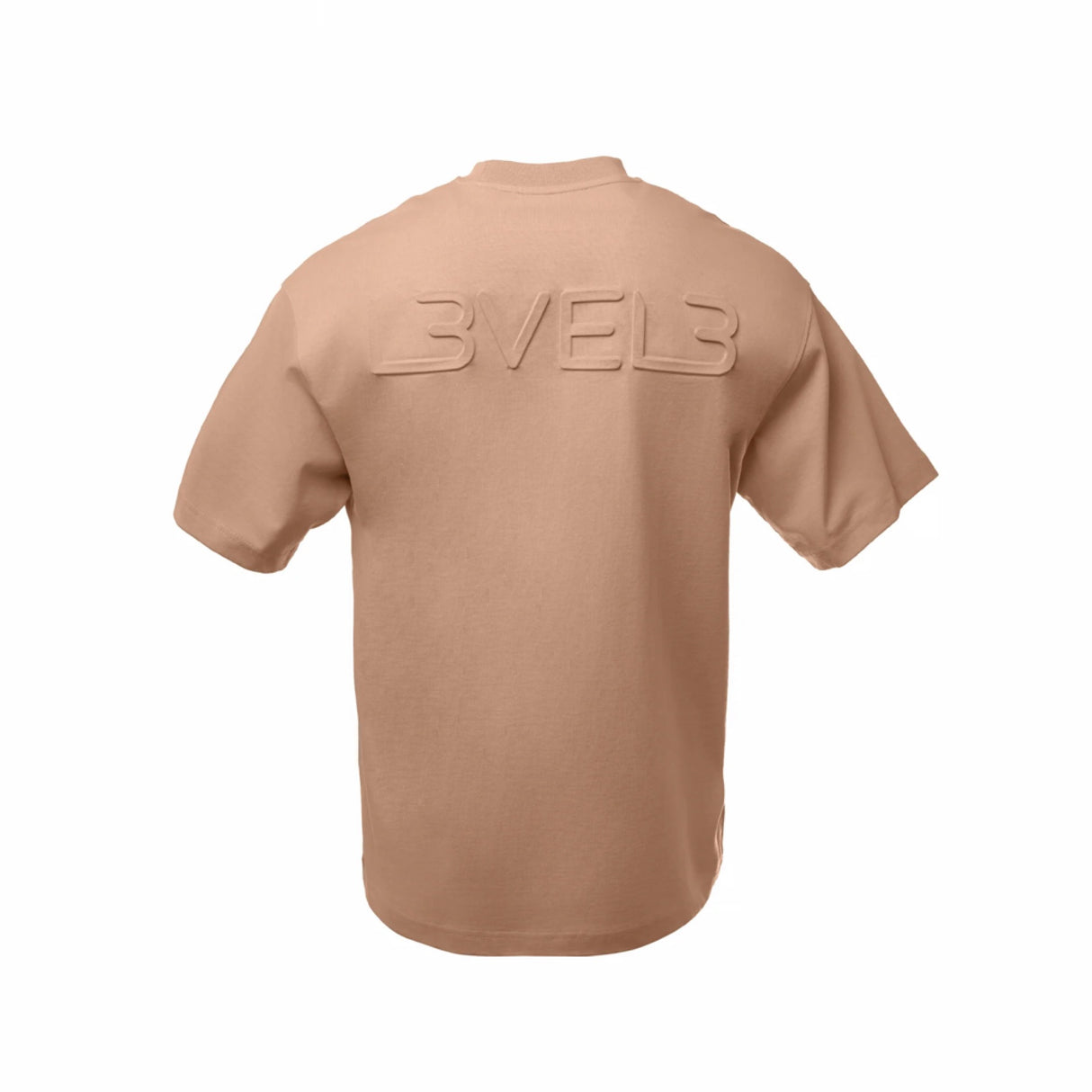 Oversized Back Logo Tee by L3VEL3 beige