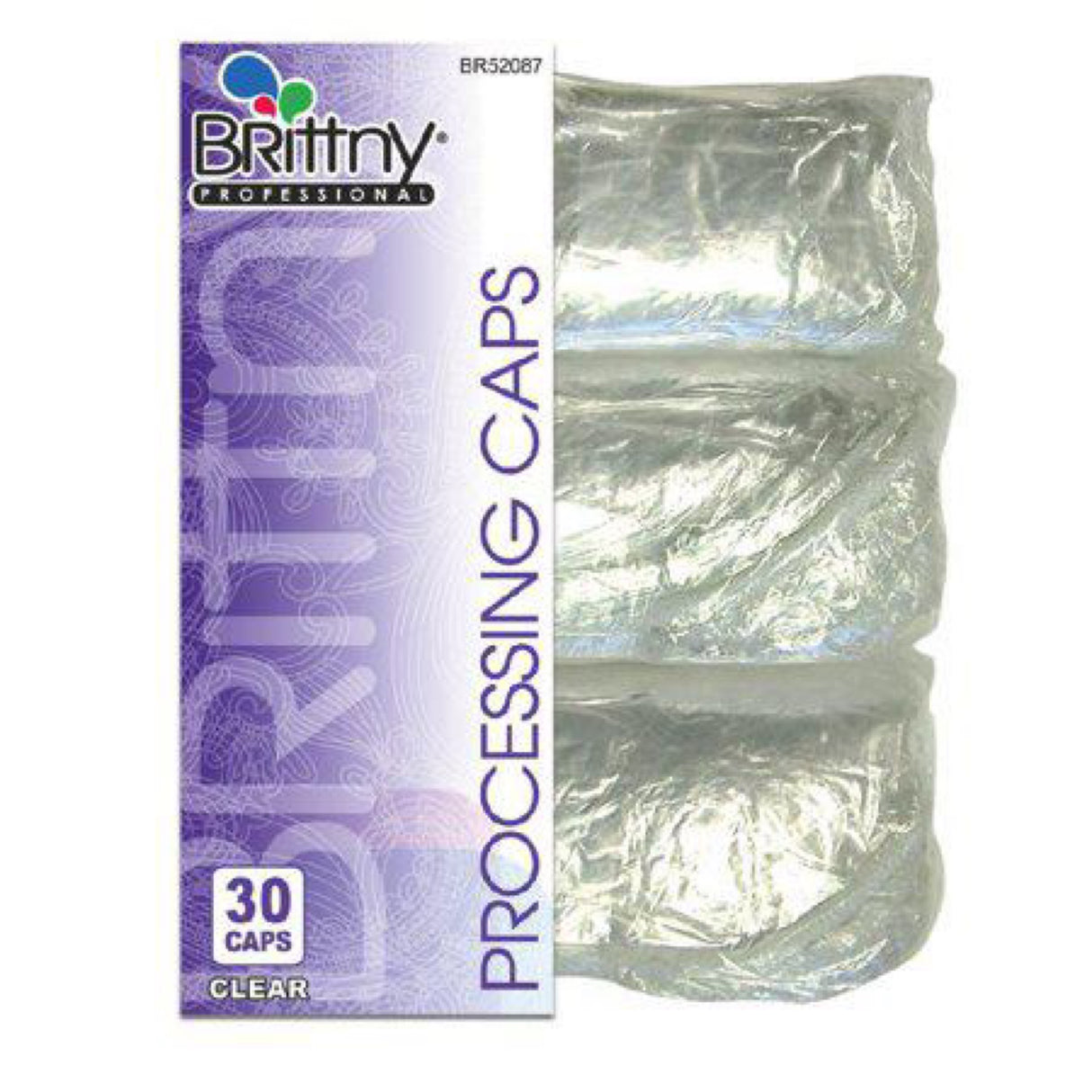 Brittny Salon Hair Processing Caps Clear 30/Pk