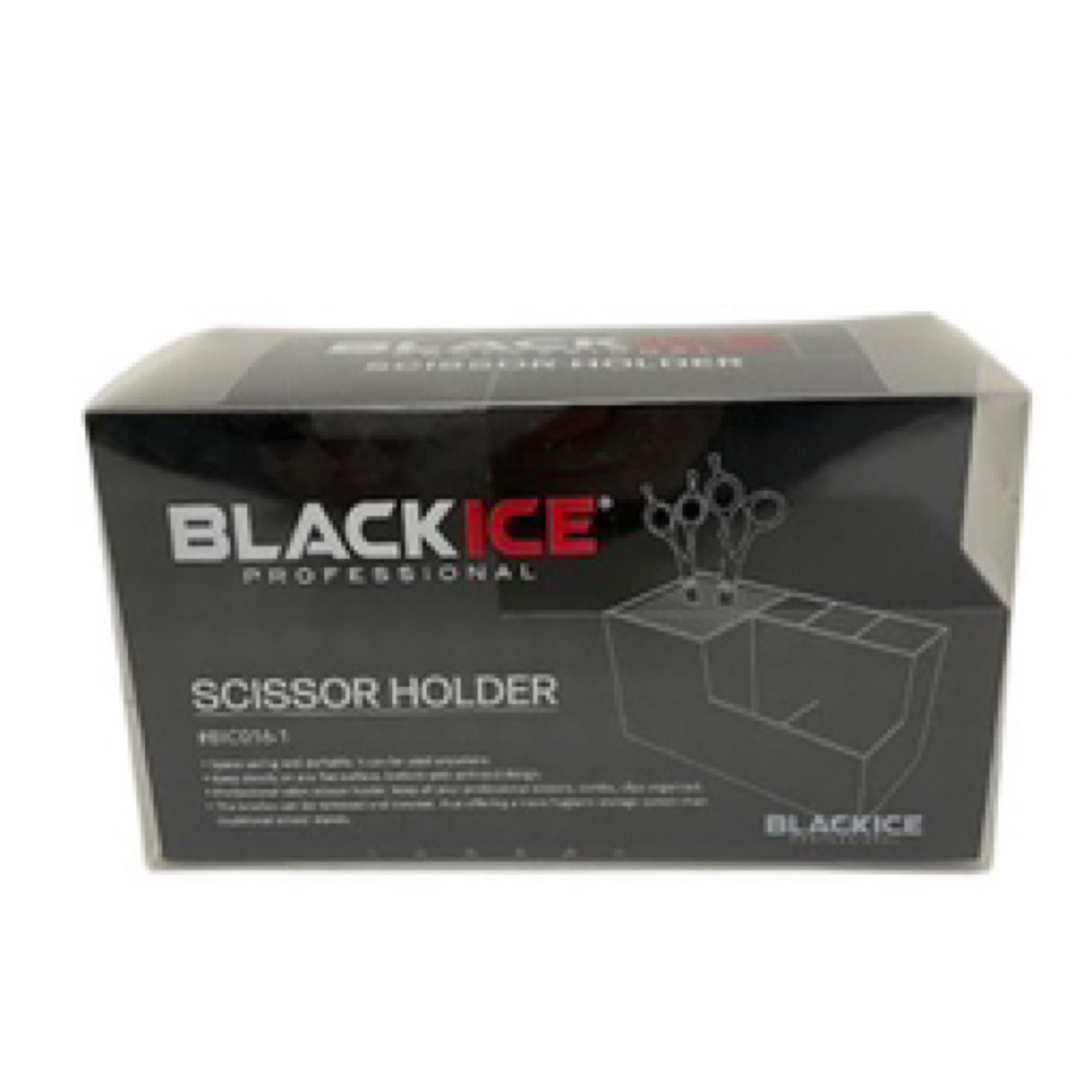 Black ice scissor holder large