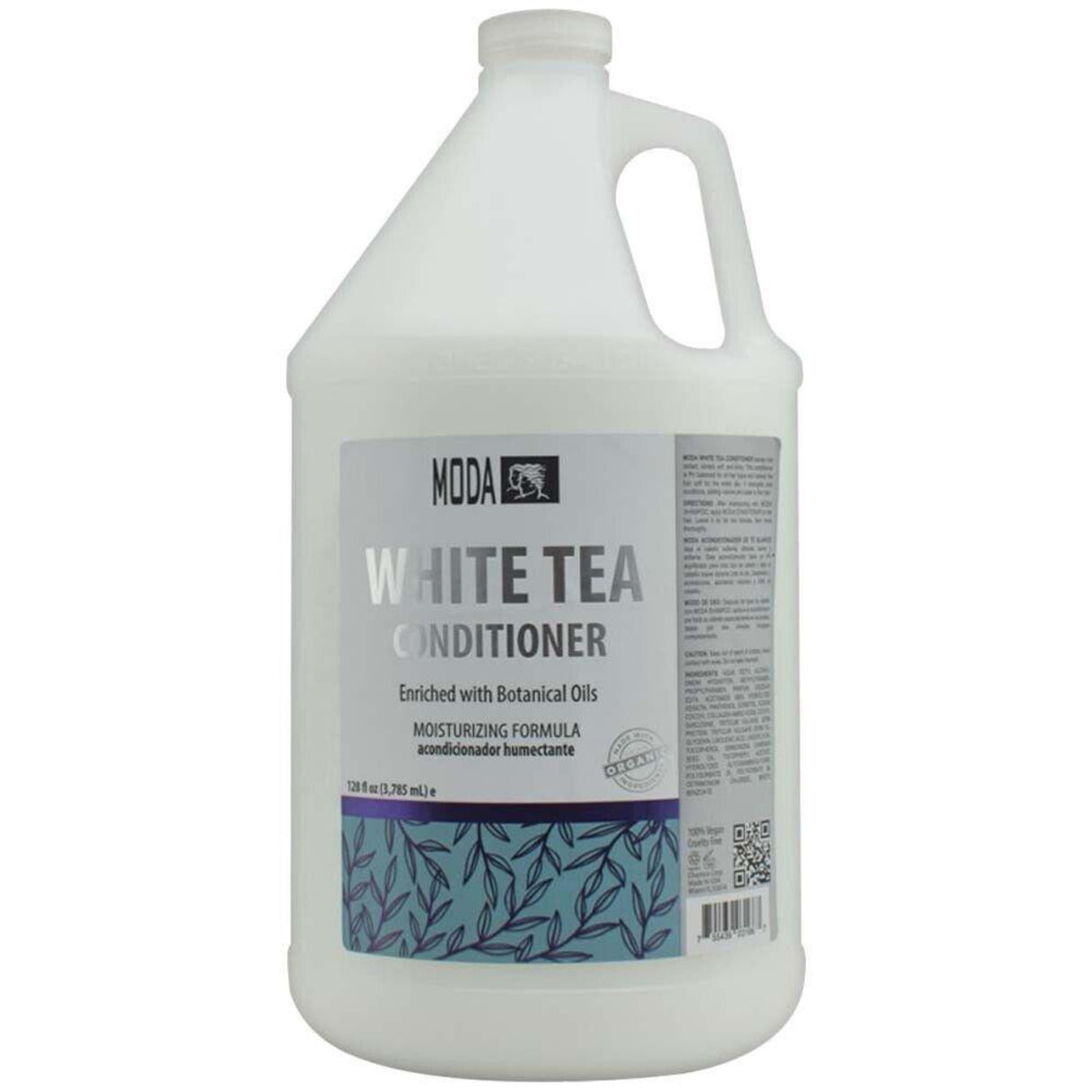 Barber Salon Beauty Moda Hair Moisturizer Detangles Conditioner White Tea 1 Gal