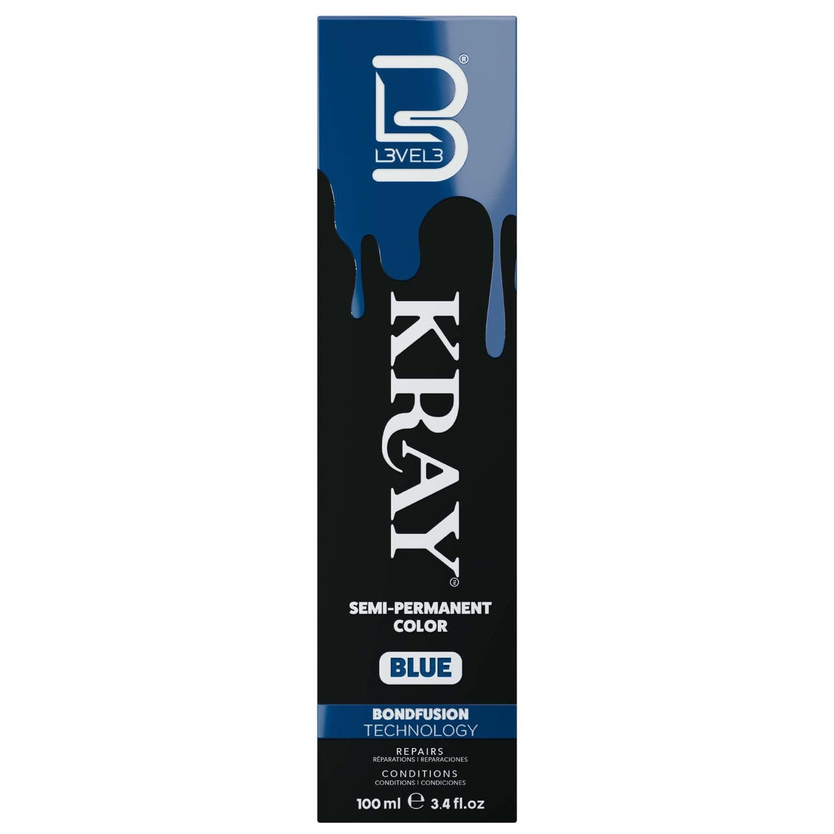 Level 3 Semi Permanent Hair Color blue