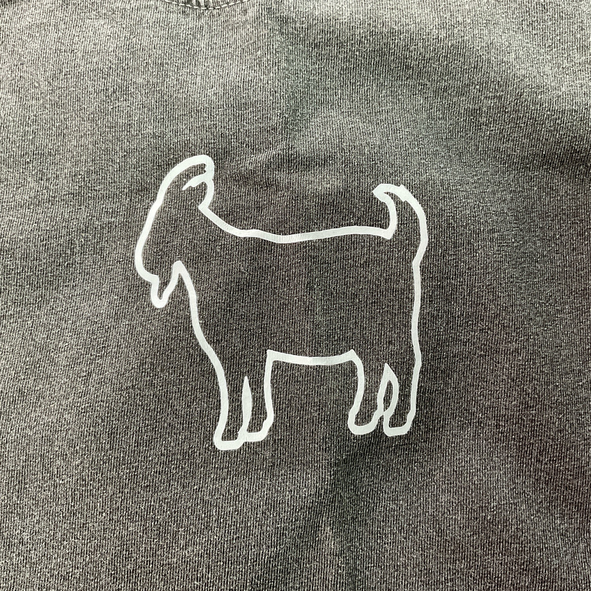 Goat Gray T-shirt White Goat Logo