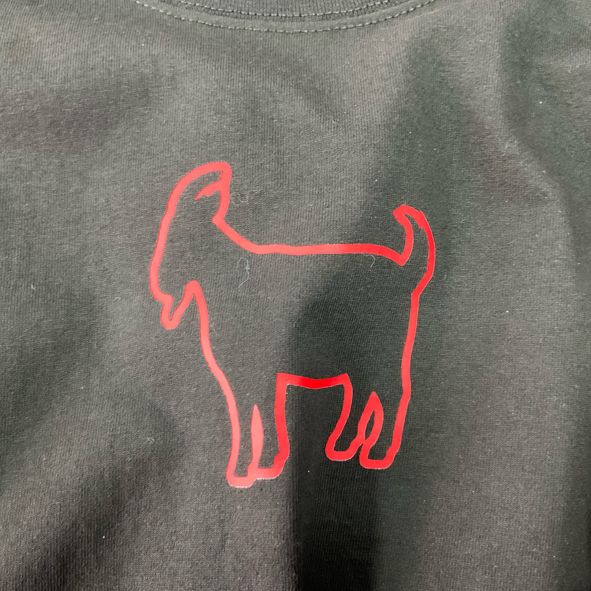 Goat Black T-shirt Red Goat Logo