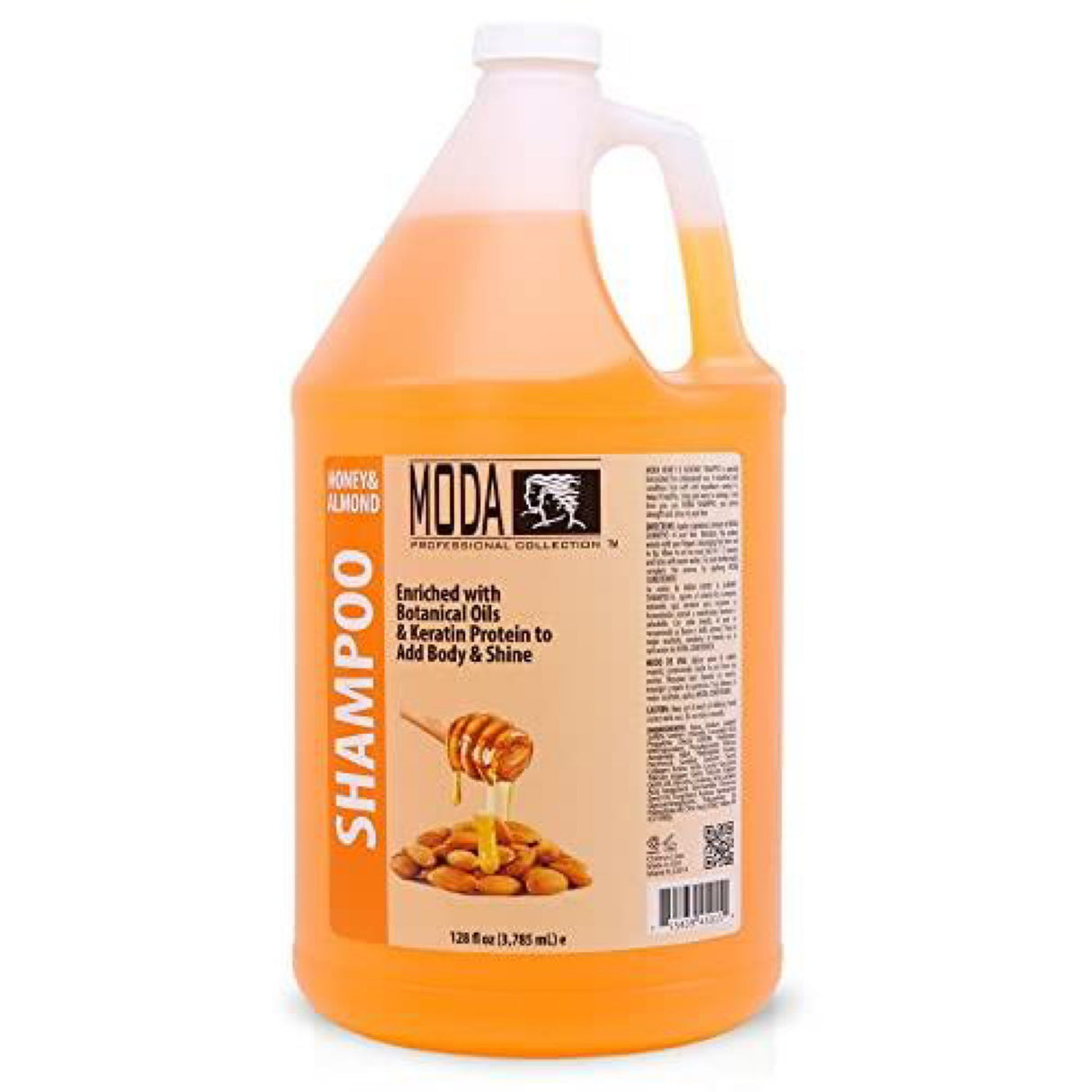 MODA - Moisturizing Shampoo for All Hair Types, Honey Almond, 128 oz, Professional