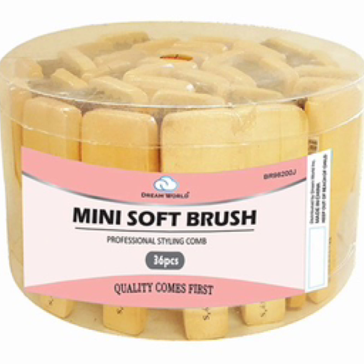 Soft Mini Club Brush brown 4.5 inches