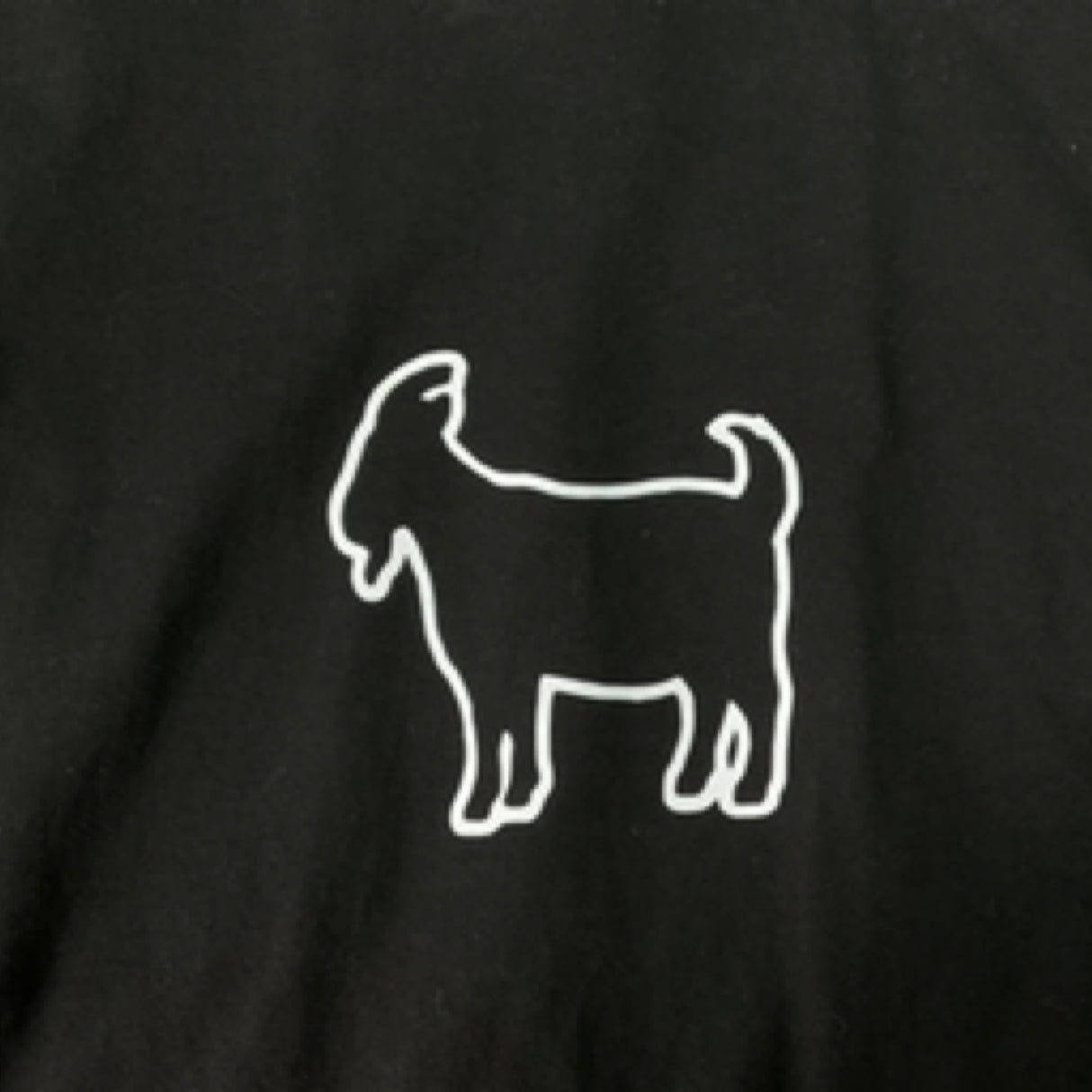 Goat Black T-shirt White Goat Logo