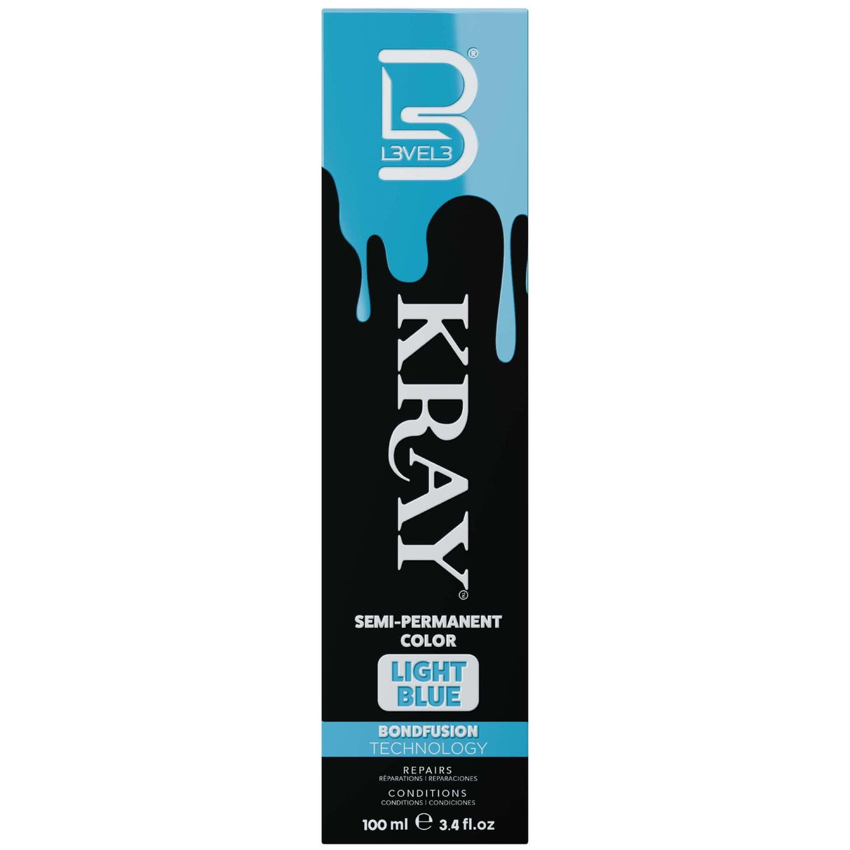Level 3 Semi Permanent Hair Color LIGHT BLUE