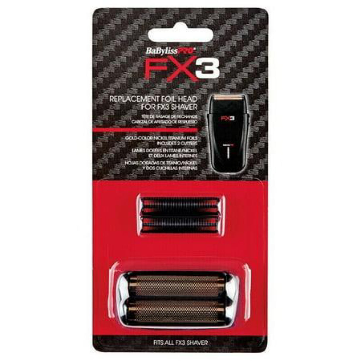 Babylisspro Replacement FX3 Shaver Double Foil & Cutter Black